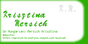 krisztina mersich business card